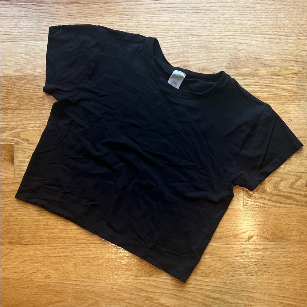 Athleta Black Cropped T-Shirt